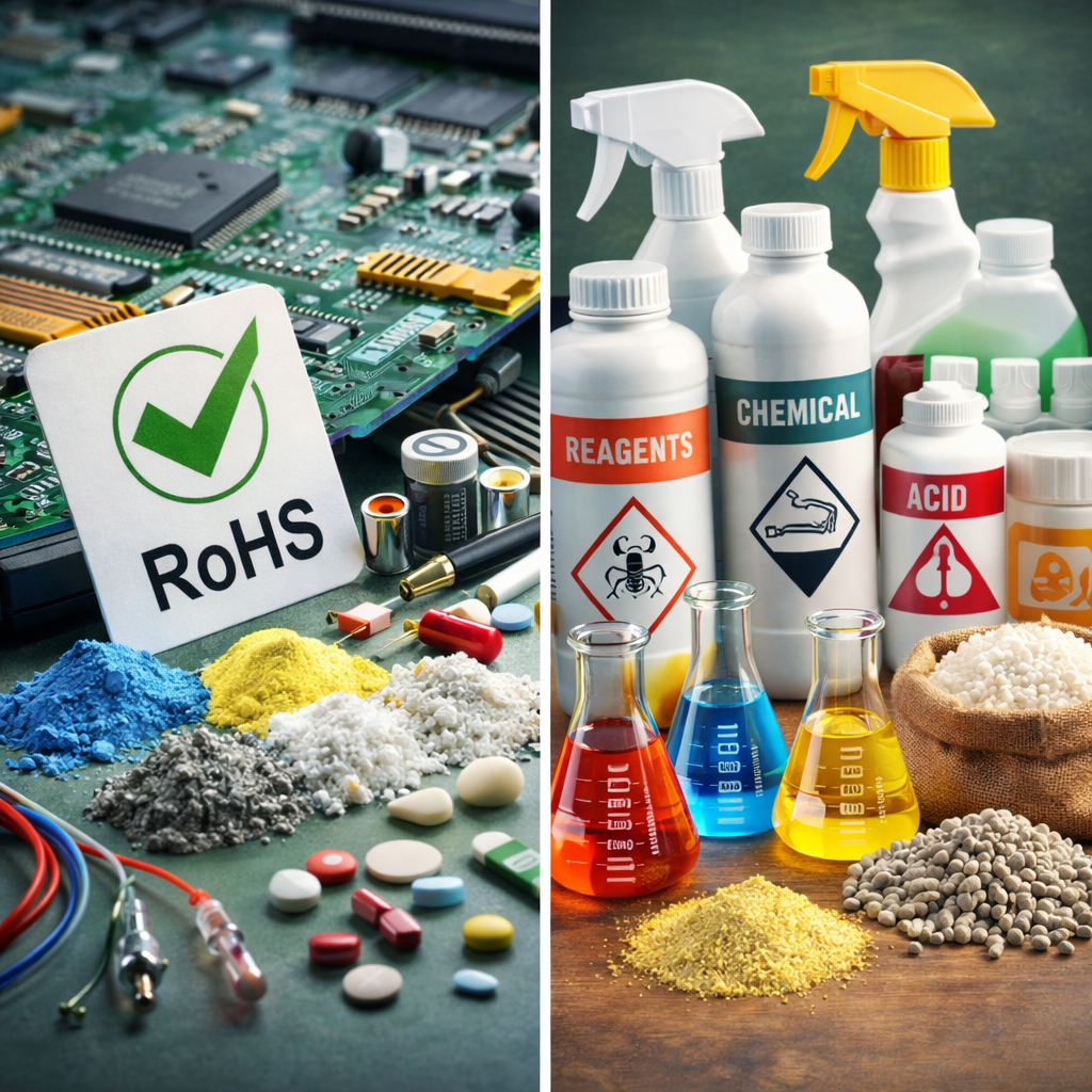 Ilustração analítica para materiais e produtos químicos